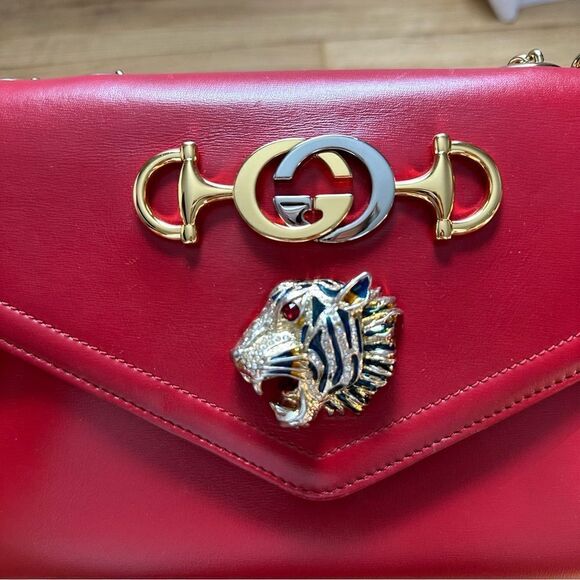 Gucci Med Rajah Red Shoulder Bags - Picture 3 of 16